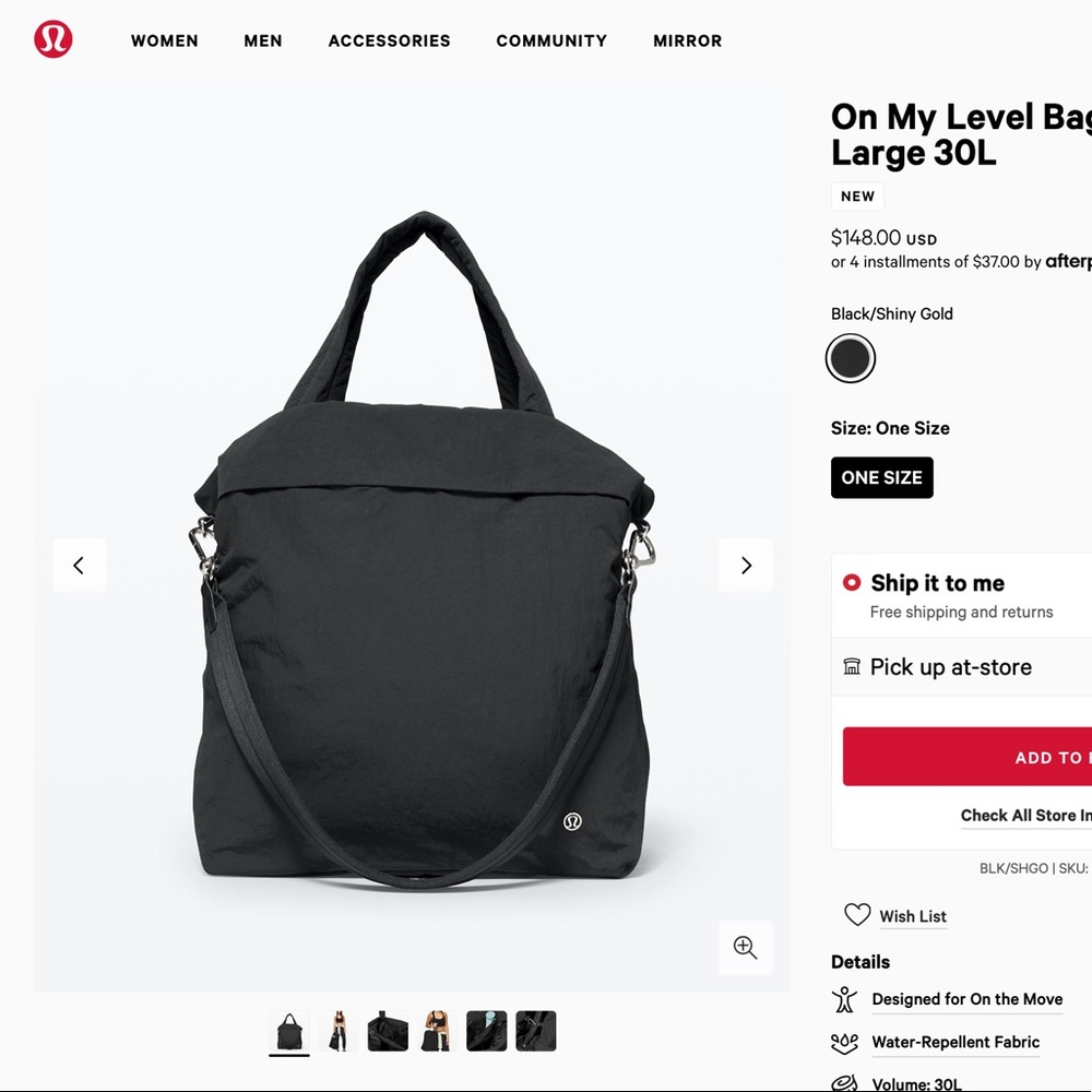 Lululemon tote